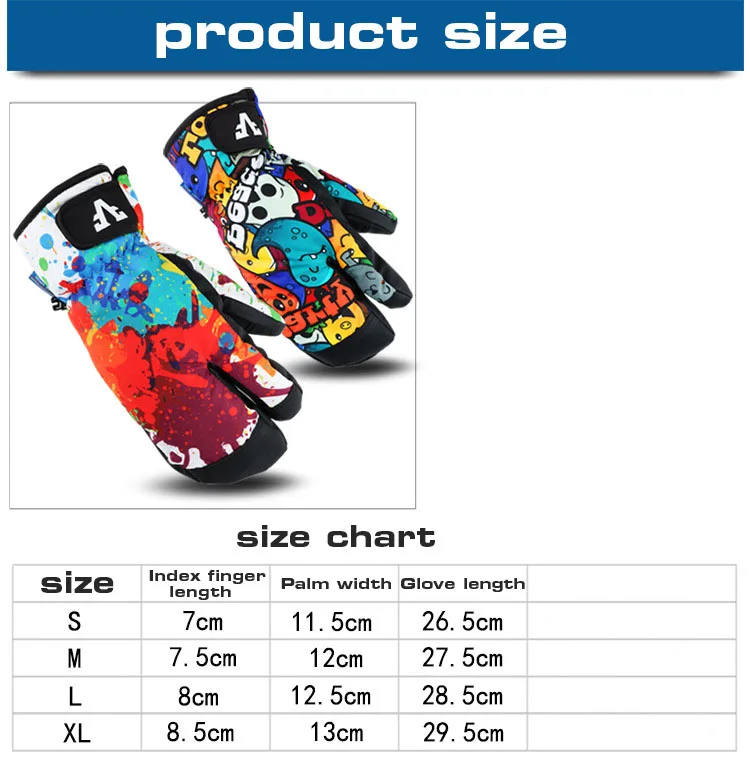 Зимние теплые лыжные перчатки для сноуборда мужчин женщин молодежи и детей