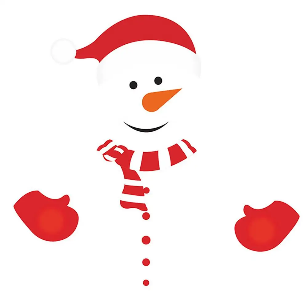 

Мультяшные наклейки на холодильник в виде снеговика