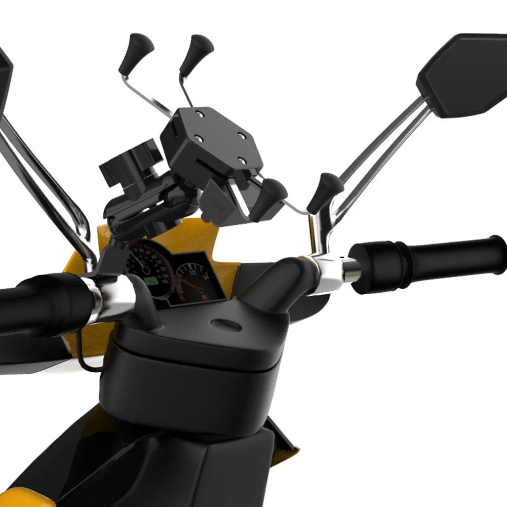 

Universal Bicycle Motorbike Mobile Phone Holder Installed At The Rearview Mirror For 3.5-6 Inch Cell Phones Handlebar Mount Clip