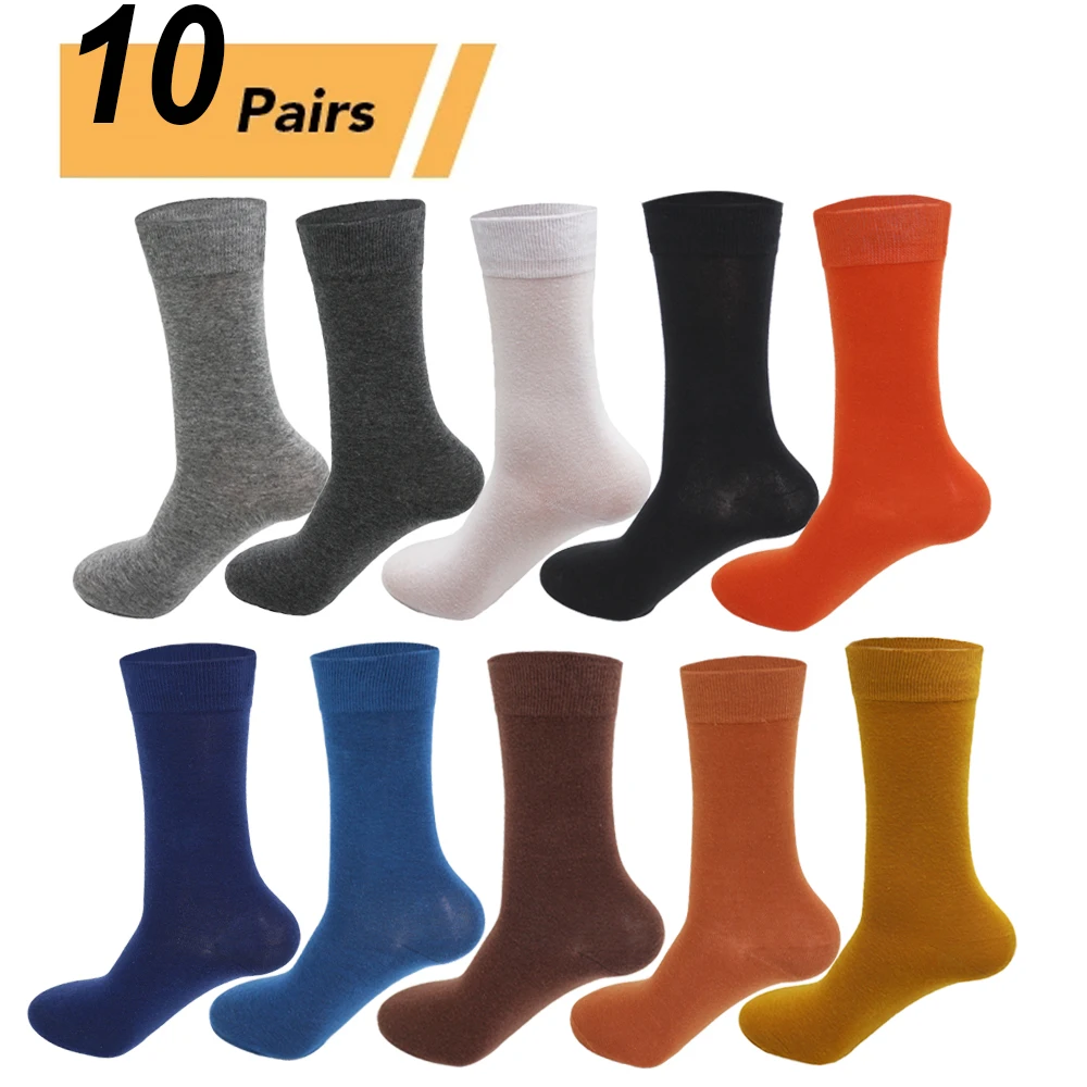 2022 New Brand Men's Socks Casual Gentleman High Quality Black Male Long Sock Business Party Dress Gift Cotton Sock Autumn Warm