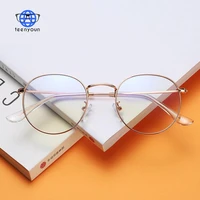 teenyoun 2021 anti blue light blocking glasses round frame women eyeglasses frame gaming vintage men spectacles eyewear