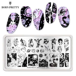 Пластины для стемпинга ногтей BORN PRETTY, на День Св. Валентина, тема любви, нержавеющая сталь 304, с изображением бабочек, милых животных, шаблоны для ногтей