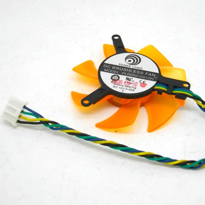 PLD05010S12H DC2V 0.20A шаг 39 мм для 8500GT 8600GT 9400GT 9500GT GT210 охлаждающий вентилятор графической