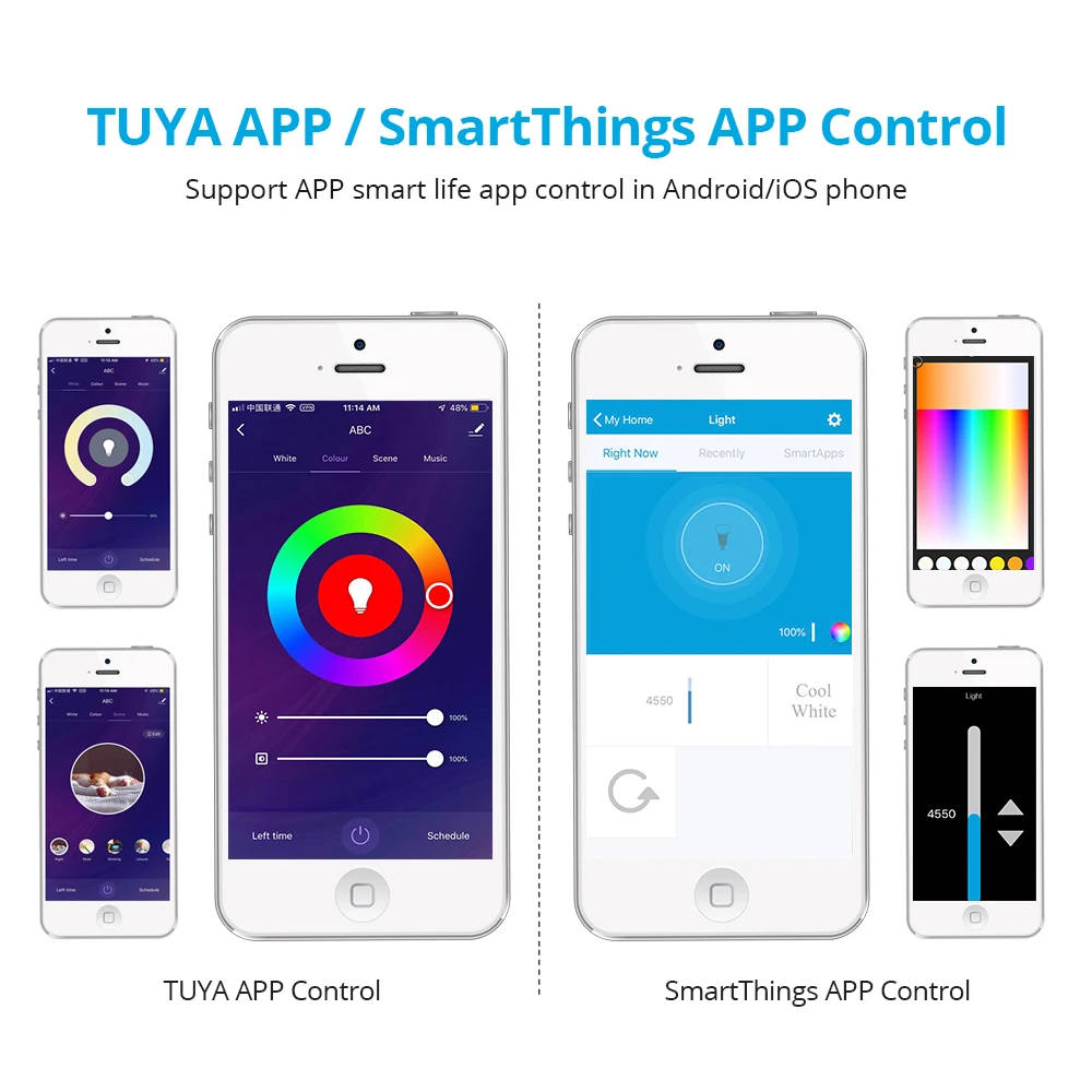 Zemismart Tuya Zigbee 2 5 дюймов 7 Вт RGBCW вниз светильник Smart Led потолочный SmartThings App Alexa Google Home