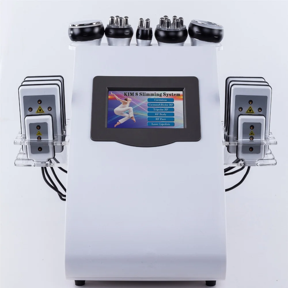 

6 in 1 40K 80K Ultrasonic Cavitation Slimming Machine Weight Loss Treatment Vacuum Laser Radio Frequency RF Liposuction For Spa