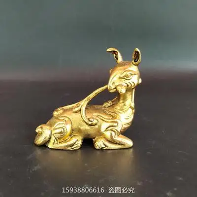 

Изысканный Античный Твердый сплав медь Знаки зодиака овца Ruyi домашняя фотография