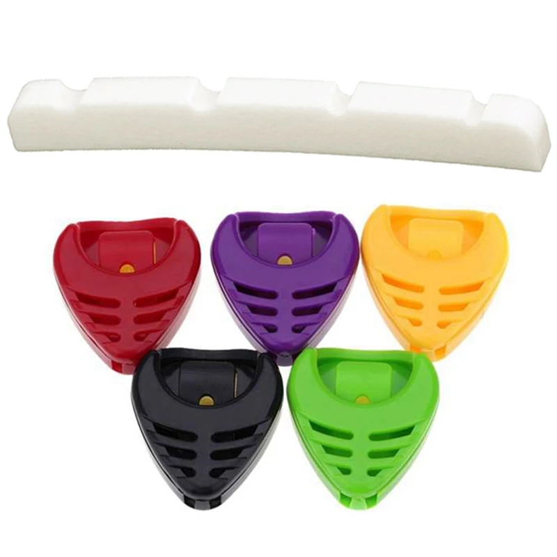 

1 шт. 4-струнная электрическая верхняя подушка из говяжьих костей и 100 шт. коробок для гитары, случайные цвета