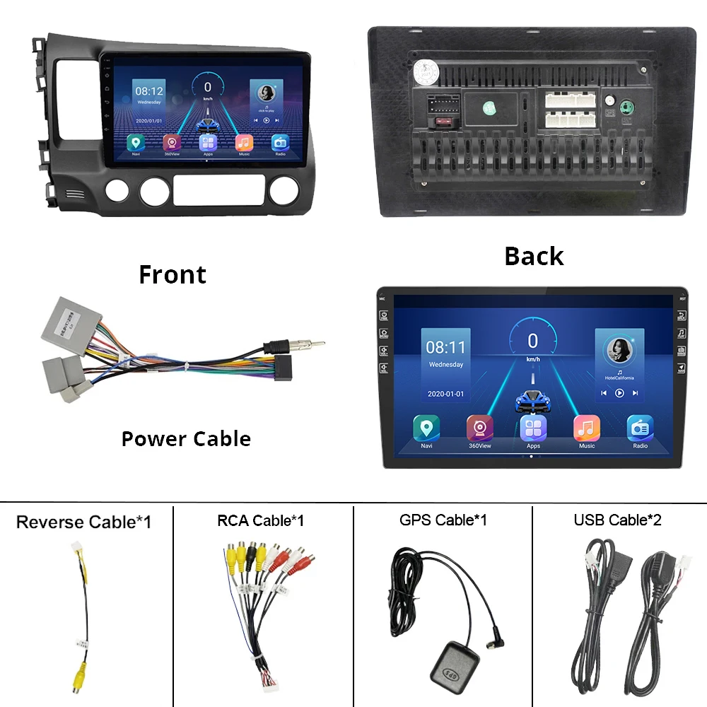 

10.1 Inch 2Din Android 9.0 Car Radio For Honda Civic 2006-2011 2DIN Multimedia Player Navigation Head Unit Stereo Autoradio DVD