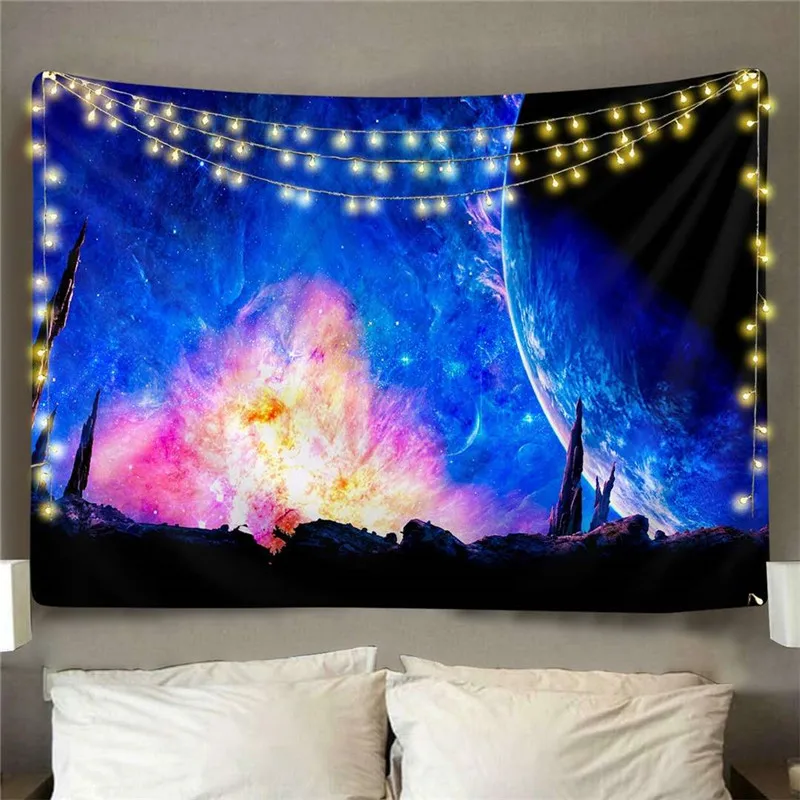 3D психоделический гобелен макраме настенный на стену Пляжная ткань | Дом и сад