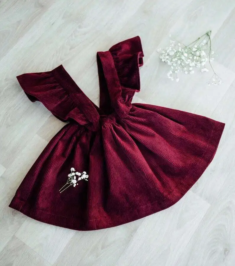 Милое детское платье для девочек вельветовое платье-пачка принцессы одежда