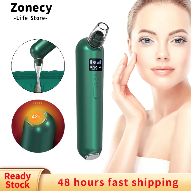 

Blackhead Remover Vacuum Pore Clean Acne Electric Heating Nose Facial Vacuum Cleaner Black Spot Deep Cleansing Machine Skin Care
