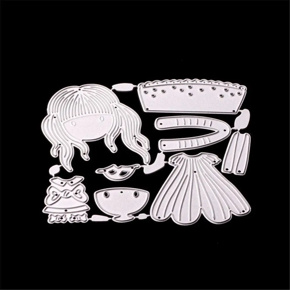 16 видов цветок девушка высечки МЕТАЛЛИЧЕСКАЯ ВОЛНА для скрапбукинга Дерево