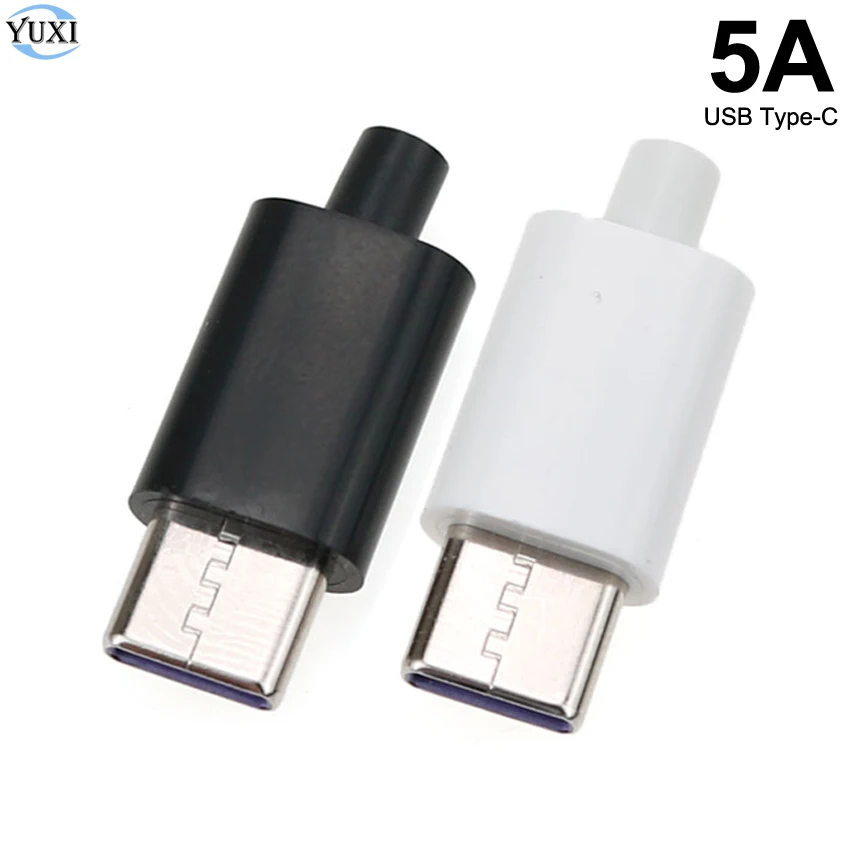 Юйси 2 шт. TYPE C USB 3 1 штекер 5A разъем с печатной платой Сварка данных OTG интерфейс