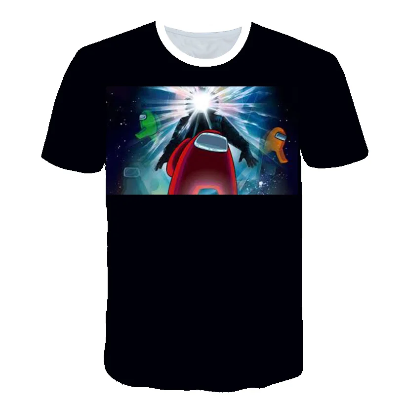 

2021 Summer Short Sleeve Cool Boys Tee Among Tops 4-16T Children Clothes T-Shirt Funny Game Impostor Graphic Kid Tops 3D Shirts