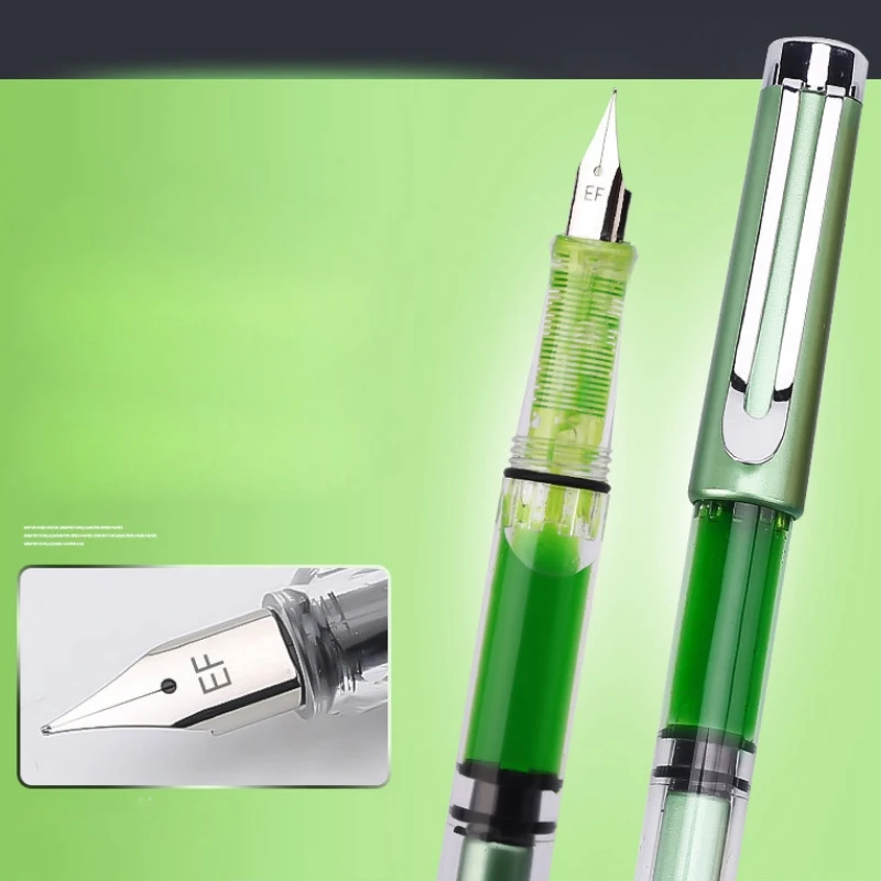 Penbbs 494 прозрачная поршневая авторучка, прозрачный демонстратор, чернильная ручка, перьевая коробка для ручек, школьные офисные принадлежности, канцелярские принадлежности
