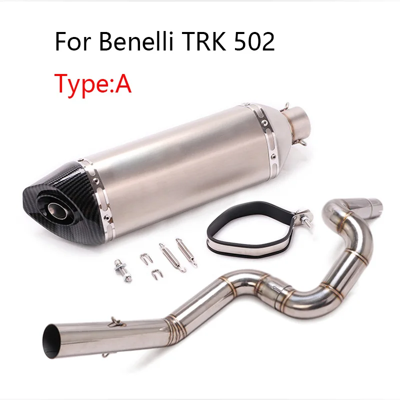 

Slip On For Benelli TRK 502 Motorcycle Exhaust System Modified Escape Front Middle Link Pipe Motorcycle Muffler TRK 502C 502X