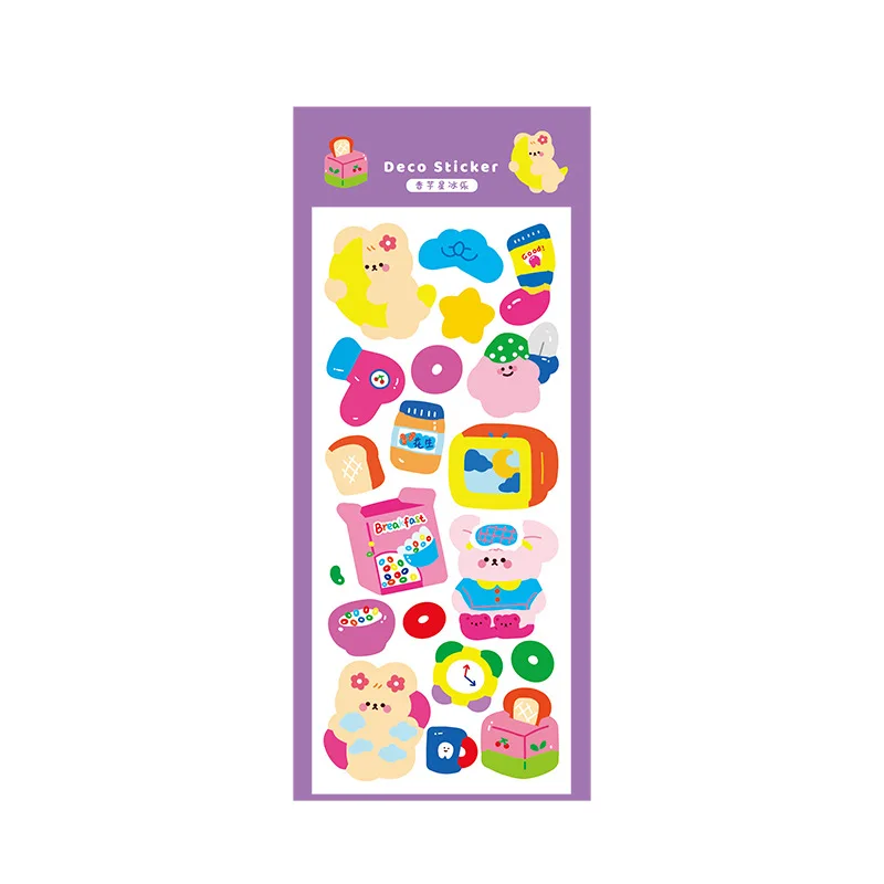 

3Pcs/lot Haha Series Cartoon Color Sticker Adhesive Sticker Korean Ins Stationery Label