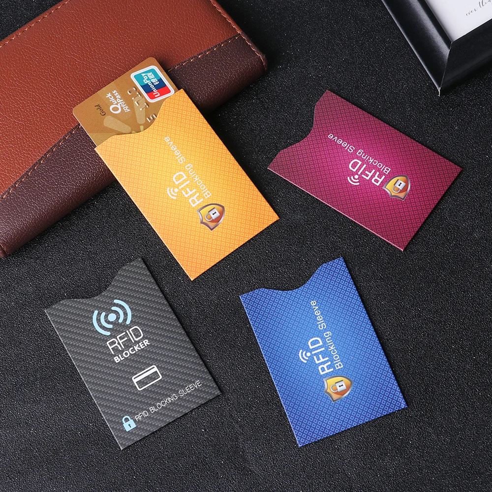 

5PCS Fashion New Anti-theft RFID Blocker Protect Case Cover Credit Cards Bank Card Holder Safety Blocking Sleeve