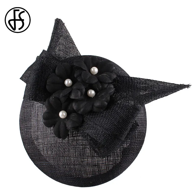 Женская шляпка-Таблетка FS винтажная шляпка с цветком бежевого и белого цветов