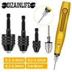 0,3-8 мм БЕСКЛЮЧЕВОЙ Сверлильный Патрон Отвертка ударный адаптер 14 дюйма шестигранный хвостовик сверлильный инструмент быстросменный переходник