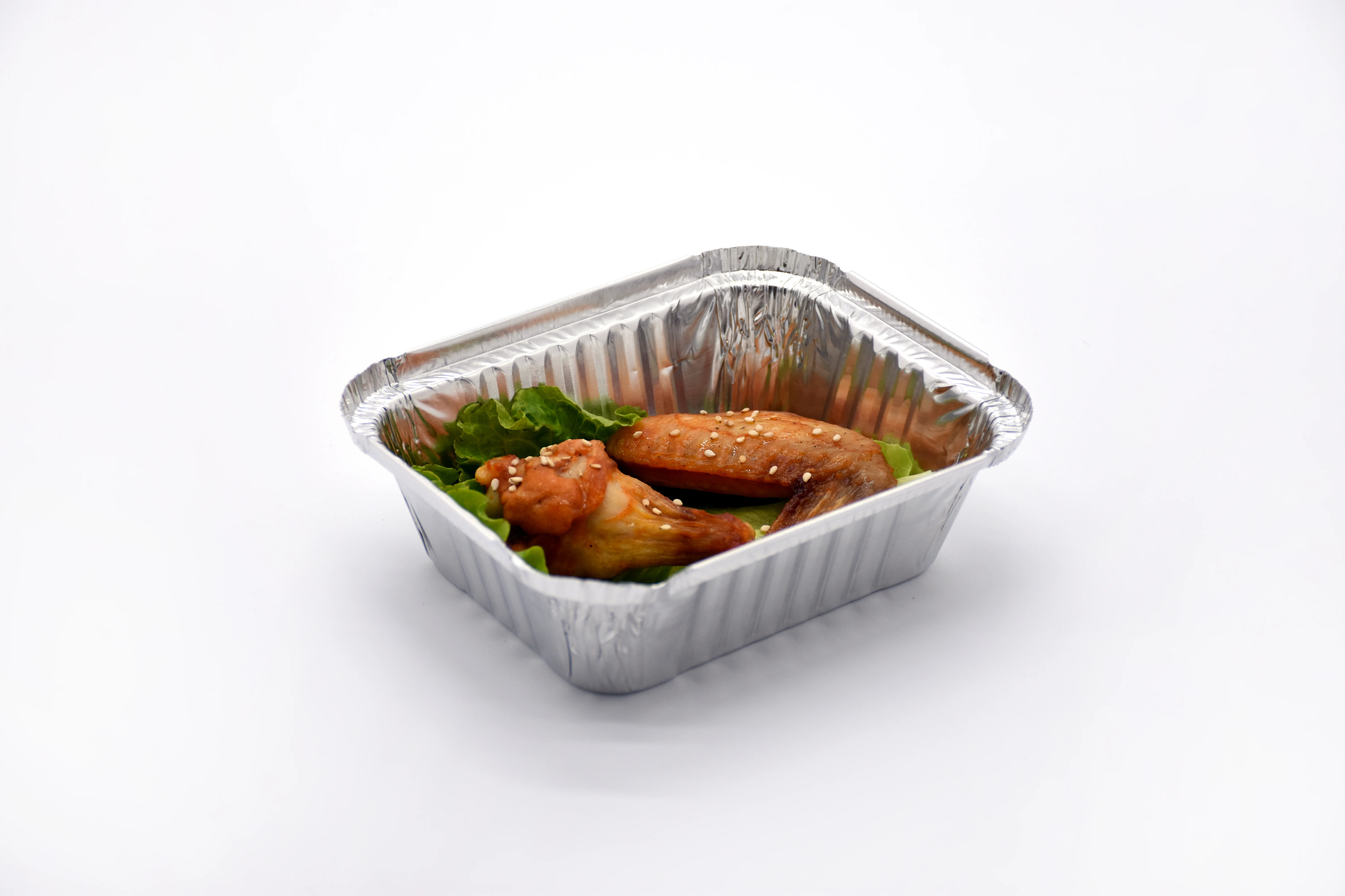 1000Pcs Tableware Accessories Grease Drip Pans Grill Catch Tray With Lid Kitchen Supplies Disposable Aluminum Foil Lunch Box
