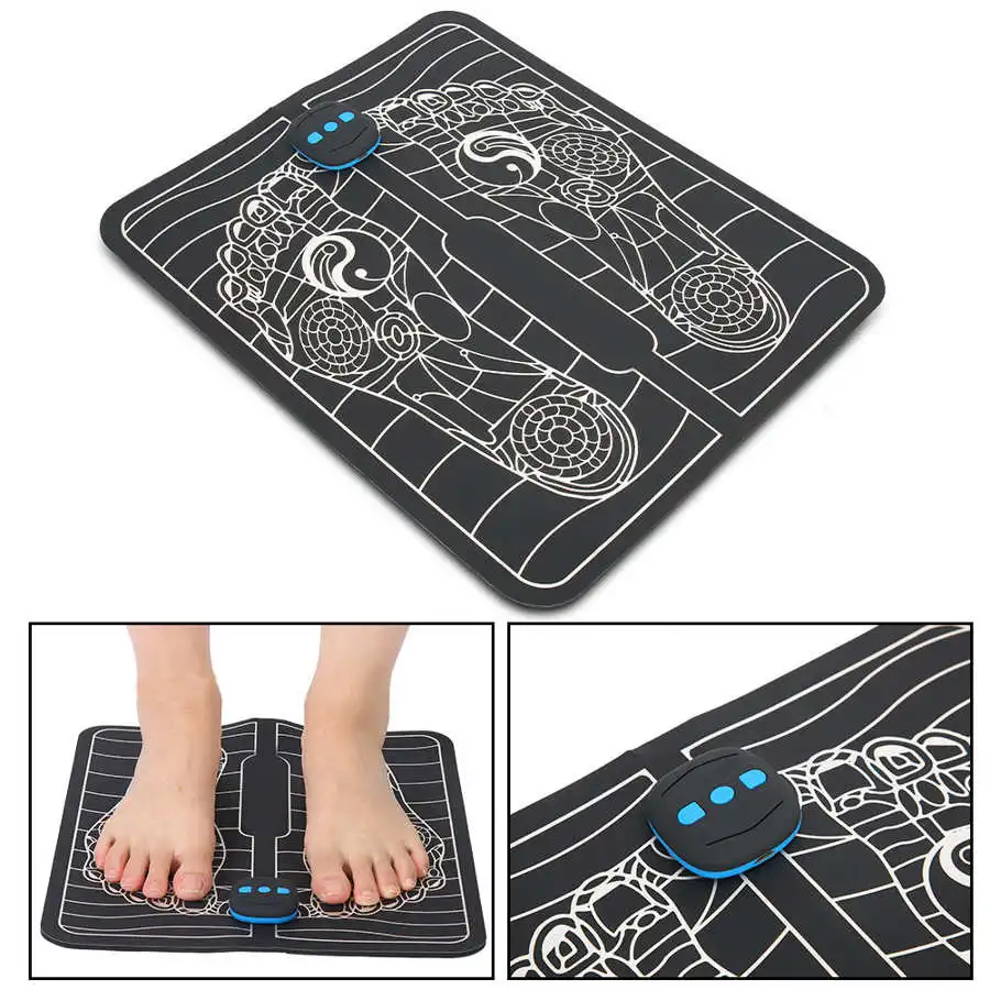 

EMS Pulse Foot Massage Pad Muscle Pain Fatigue Relief Foot Massager (Remote Control Type)