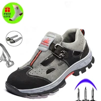 2019 summer breathable deodorant safety shoes casual non slip mens work boots wear labor insurance sandals