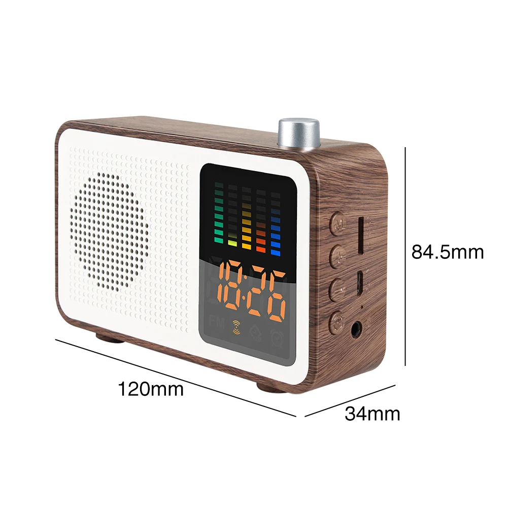 Музыкальное украшение стерео Bluetooth динамик FM Радио Цифровой Будильник