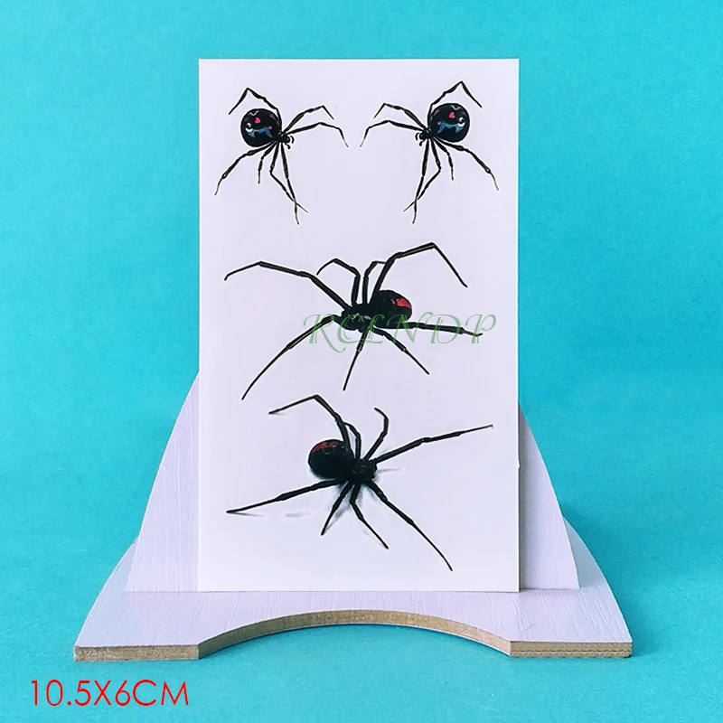 

Waterproof Temporary Tattoo Sticker 3D Scary Awful Spider Fake Tatto Flash Tatoo Tatouage Wrist Foot Hand For Men Girl Women