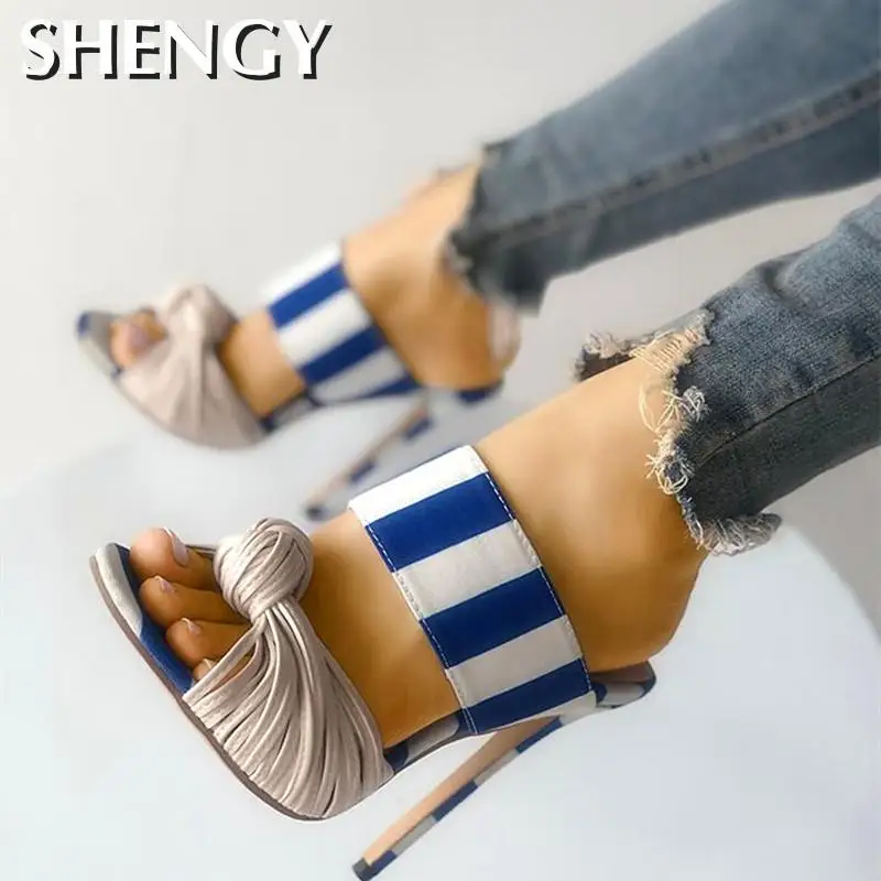 

Summer Women Shoes Peep Toe Sandals Ladies Pumps High Heels Stiletto Pumps Mixed Colors Cross Strappy Platform Party Sandals