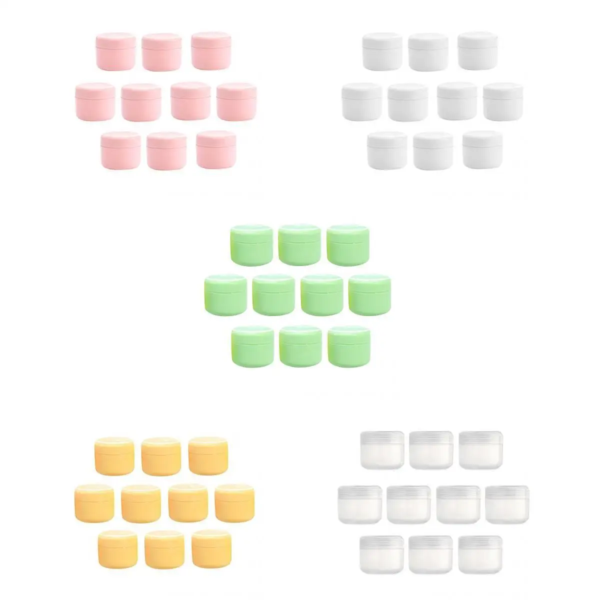 

50pcs/set Empty Refillable Cosmetic Sample Jars, Makeup Cream Containers