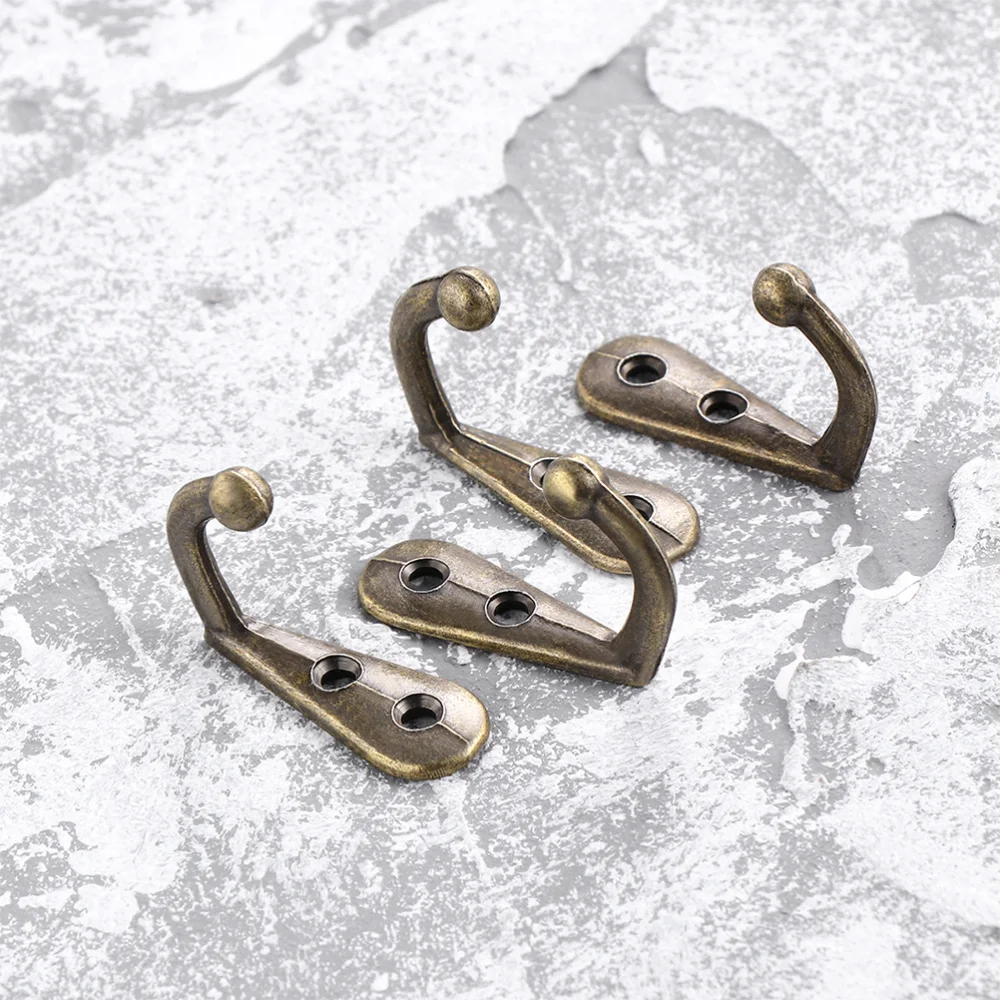 

12PCS Retro European Style Coat Hooks Zinc Alloy Heavy Duty Closet Hooks Wall Mounted Hangers for Towel Clothes