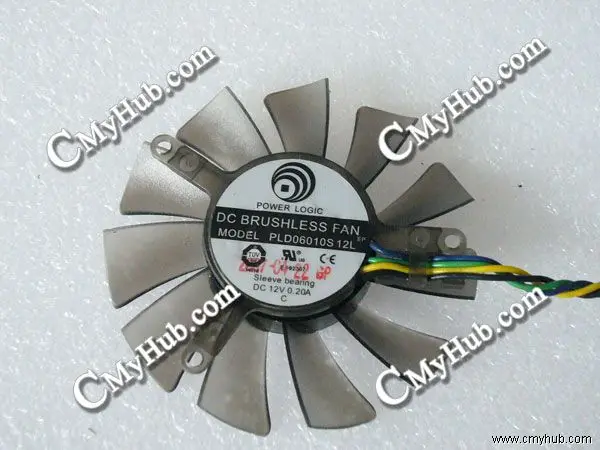 Вентилятор охлаждения для видеокарты Power Logic PLD06010S12L 12 В постоянного тока 0 2 а 54*54*10