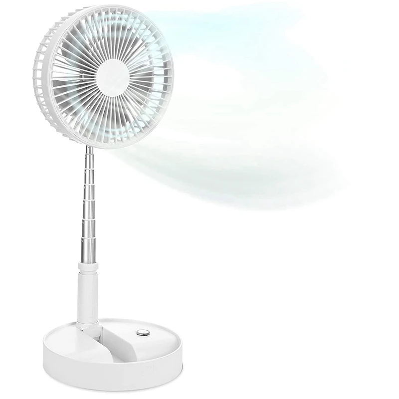 

HAEGER-Portable Standing Fan with Remote Controller,Foldaway Floor Fan, Telescopic Pedestal Fans for Personal Bedroom Office