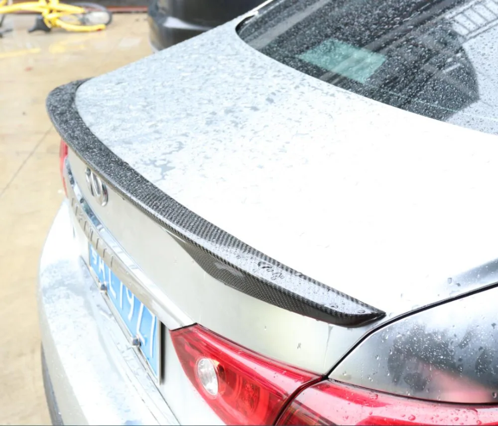 Углеродное волокно заднего крыло багажника выступ Спойлеры для 14 17 Infiniti Q50 Q50S 2014
