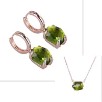 Solid  Sterling Silver Rose Gold Plated Jewelry Set Natural Synthetic Amethyst  Candy Series 2021 Women's Gold Plated New
