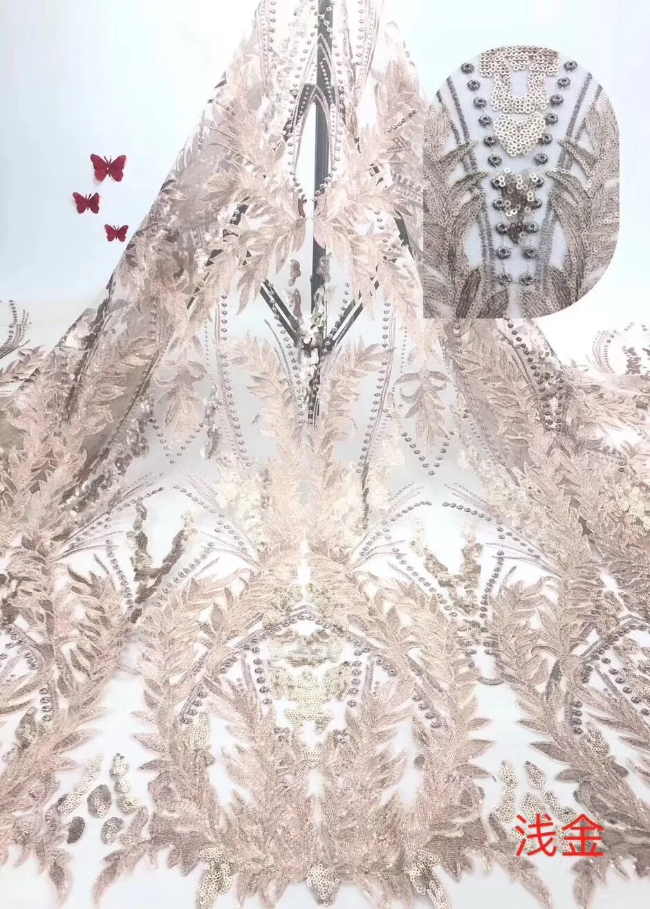 Новое мягкое Африканское молочного цвета Шелковое кружево ткань 2019 высокое