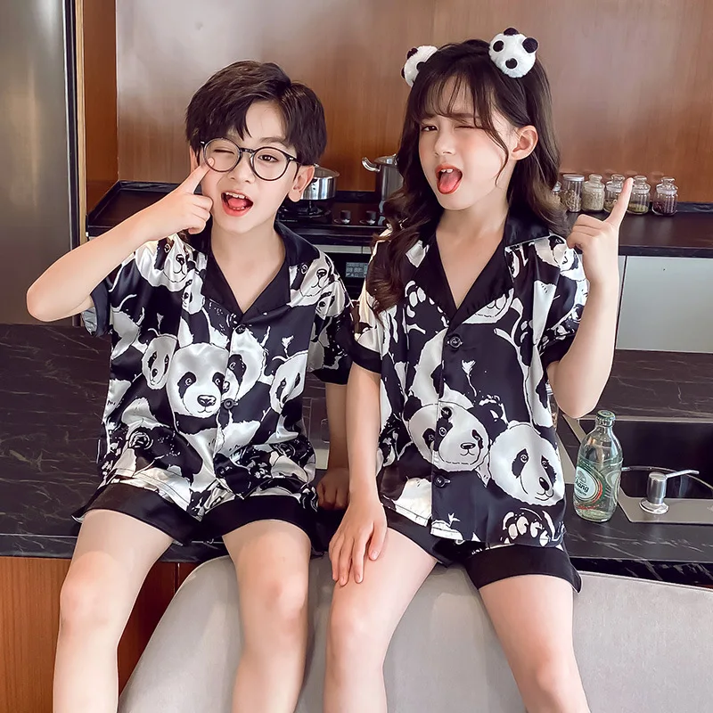

Girl Boys Pajamas Suits Kids Baby 2021 Printed Spring Summer Nightclothes Nightgowns Sleepwear Pajamas Sets Children Clothing
