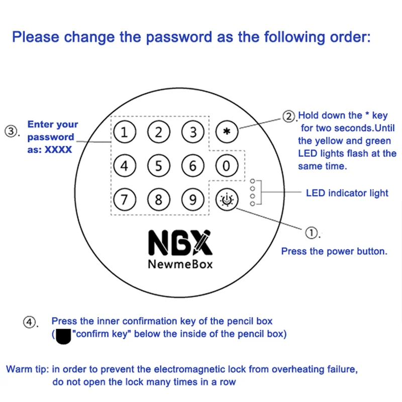 Чехол для карандаша NBX newmebox многоразовый симпатичный чехол с паролем и