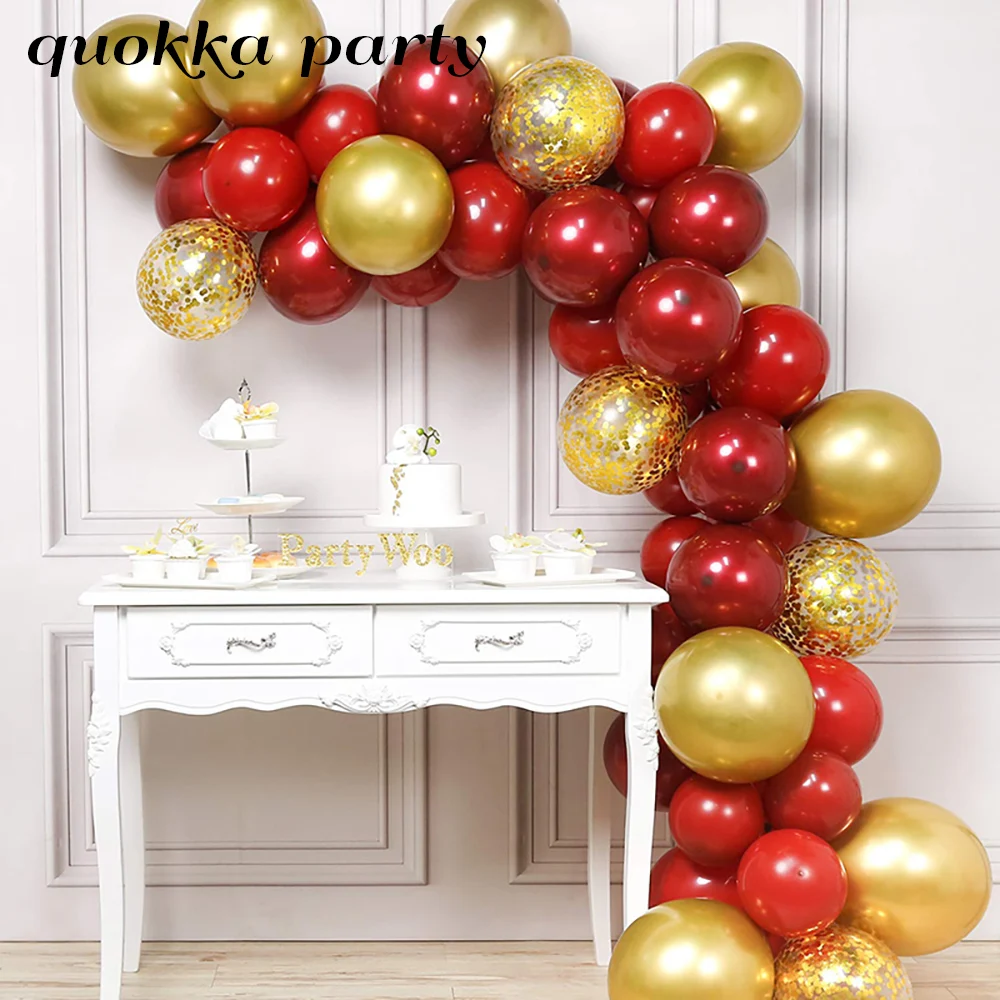 Жемчужный Рубиновый Красный воздушный шар свадебное украшение новые глянцевые