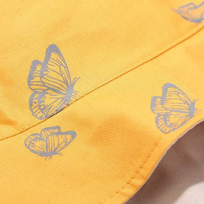 

2020 Cotton Butterfly Print Bucket Hat Fisherman Hat Outdoor Travel Hat Sun Cap Hats for Men and Women 247