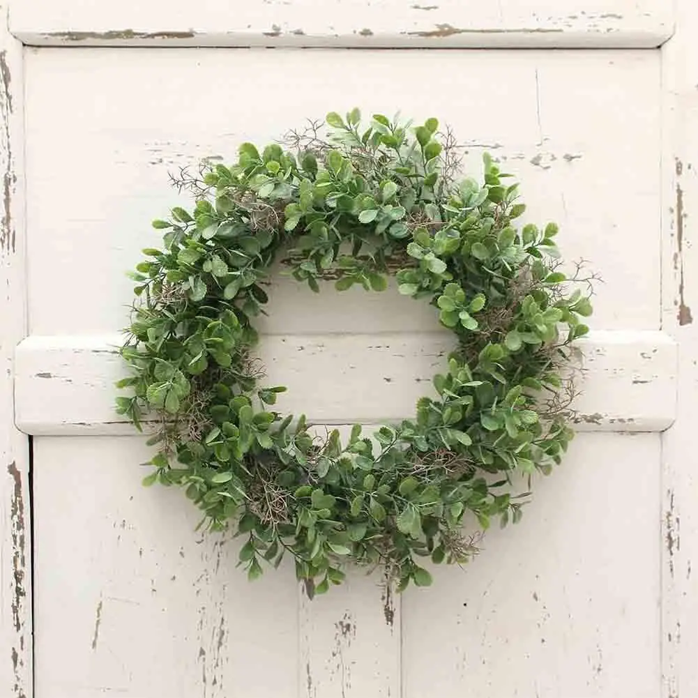 

12.5inch(32CM) Green Corallina Officinalis Shape Wreath for Door Wall Window Party Decor
