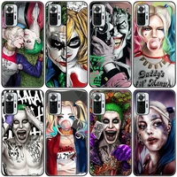 Joker-Harley Quin Silicone Phone Case For Xiaomi Redmi Note 10T 10S Pro Max Black Soft Cover Coque
