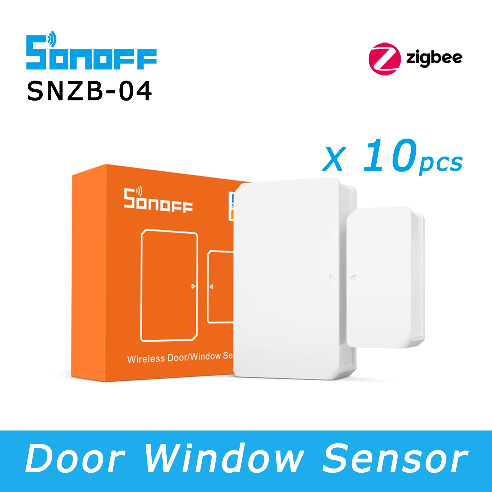 Датчик окон и дверей SONOFF SNZB 04 Zigbee, работает с мостом SONOFF ZBBridge Zigbee, домашний помощник через Zigbee2mqtt