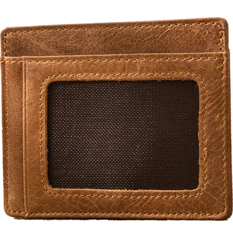 

Handmade retro mini coin purse oil wax leather small card bag head layer cowhide Japanese ultra-thin driver's license card bag