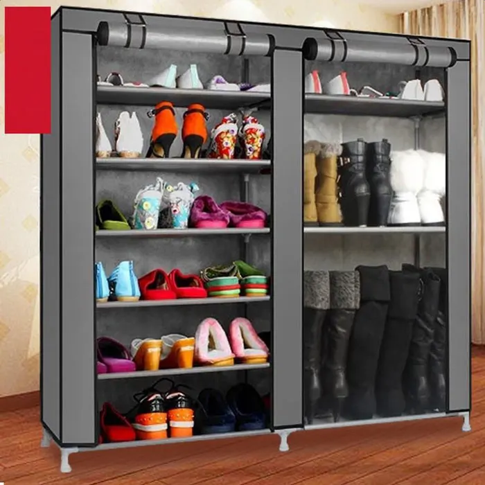 

Double Rows 9 Lattices Combination Style Shoe Cabinet Large Capacity High Quality Shoes Rack High Quality