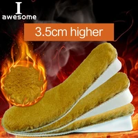 height increase thickened anti cold winter wool blend insoles unisex breathable plush shoe pad warm insoles for snow boot insert