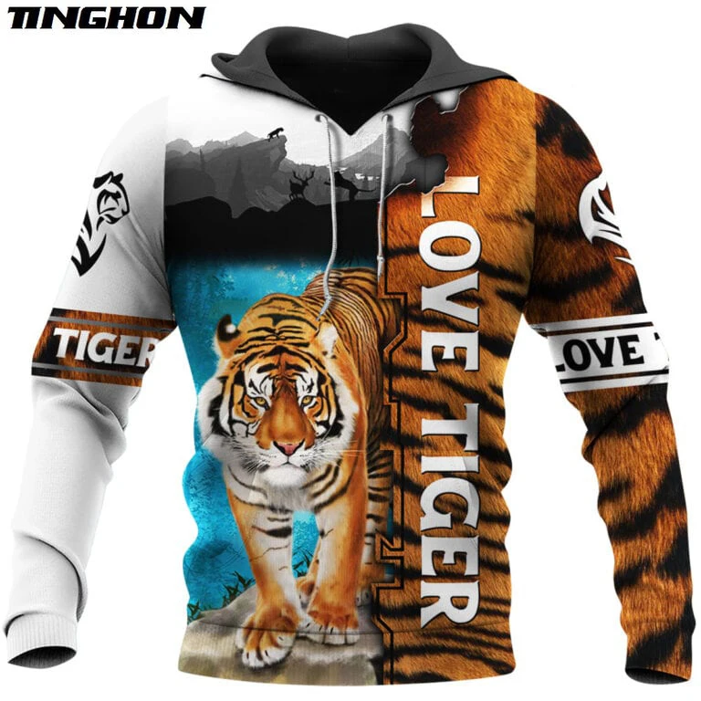 

Beautiful Love Tiger 3D All Over Printed Unisex Deluxe Hoodie Men Sweatshirt Zip Pullover Casual Jacket Tracksuit WS33