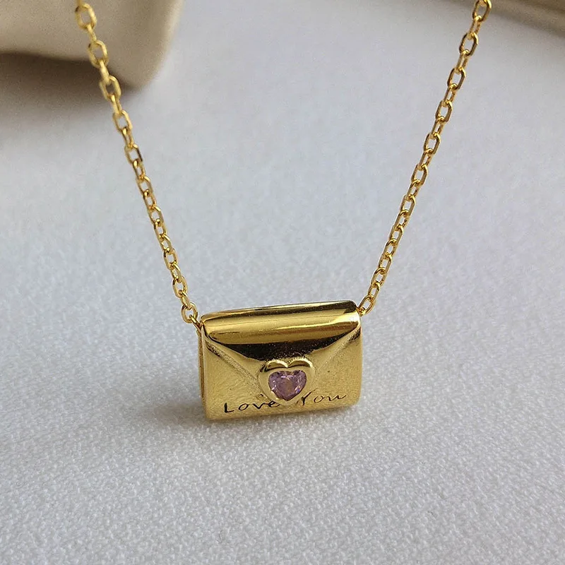 Женское короткое ожерелье с подвеской ElfoPlataSi розовое из стерлингового серебра 925