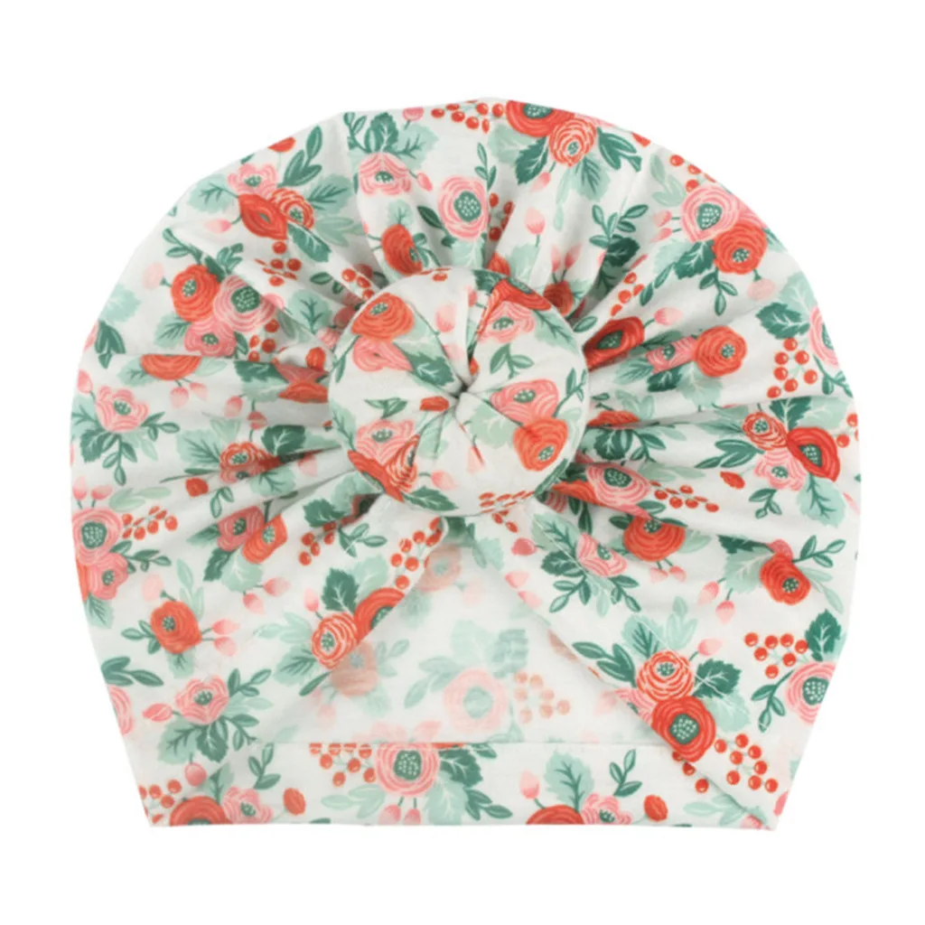 

Creative ball new baby child hat baby hat newborn girl elastic baby turban hat 6 colors cotton baby hat